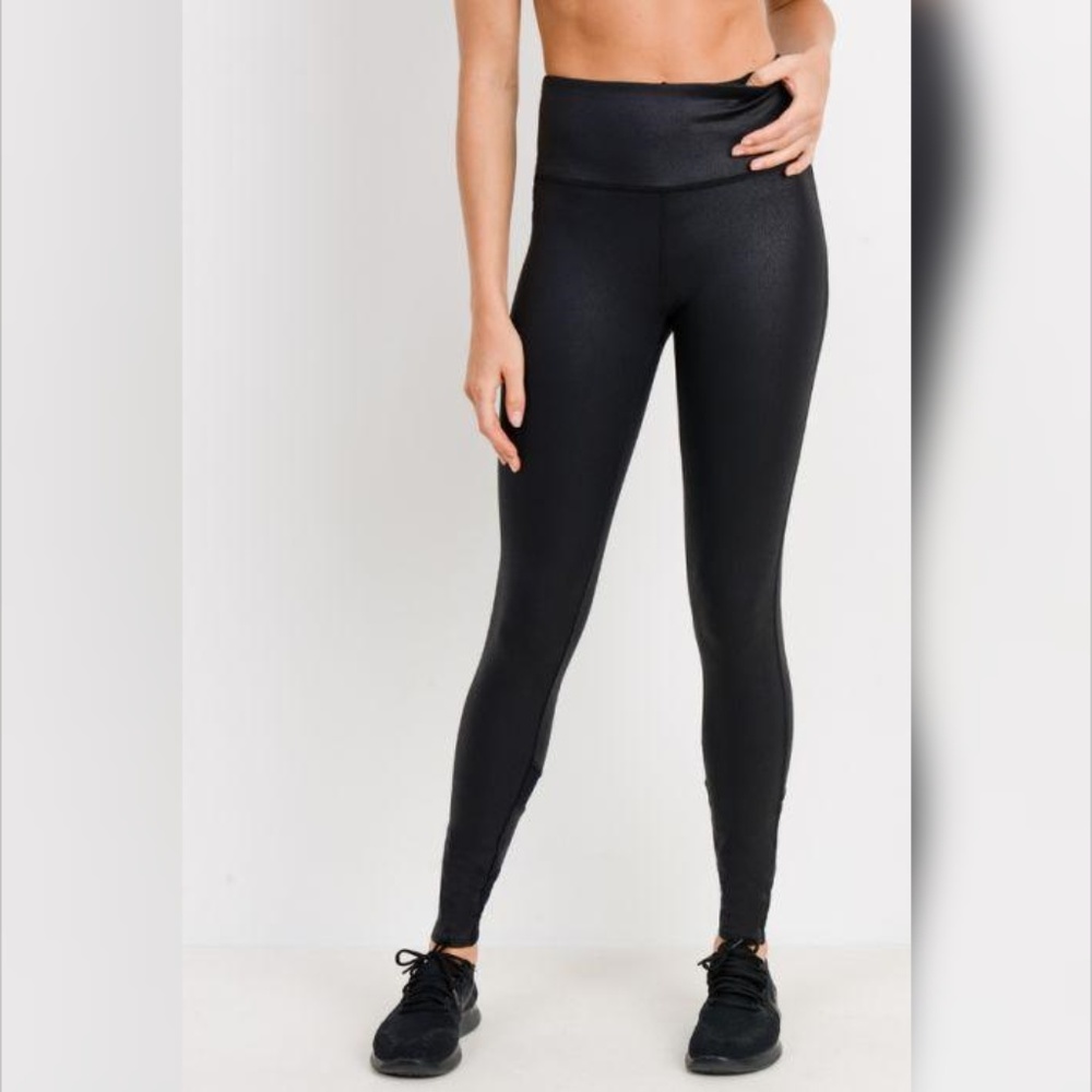 Highwaist Foil Zig-Zag Mesh Leggings